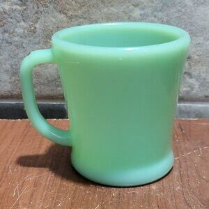 Vintage Fire King Oven Ware Jadeite D Handle Coffee Mug